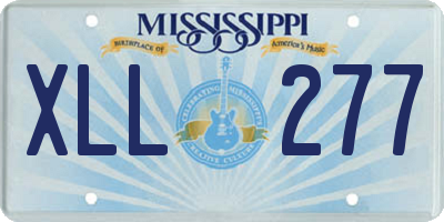 MS license plate XLL277