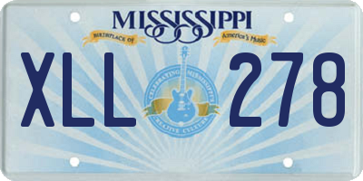 MS license plate XLL278