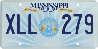 MS license plate XLL279