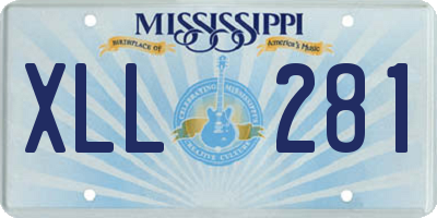 MS license plate XLL281