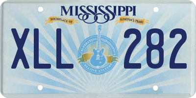 MS license plate XLL282