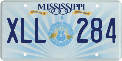 MS license plate XLL284