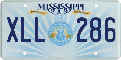 MS license plate XLL286