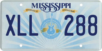 MS license plate XLL288