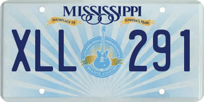 MS license plate XLL291