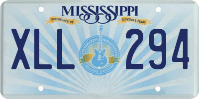 MS license plate XLL294