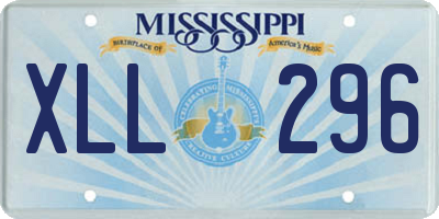 MS license plate XLL296