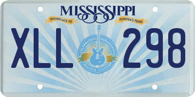 MS license plate XLL298
