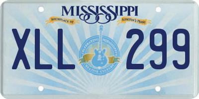 MS license plate XLL299
