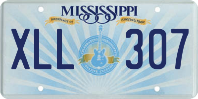 MS license plate XLL307