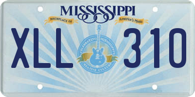 MS license plate XLL310