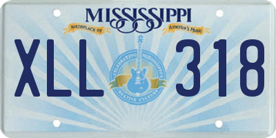 MS license plate XLL318