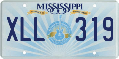 MS license plate XLL319