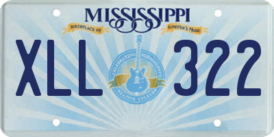 MS license plate XLL322