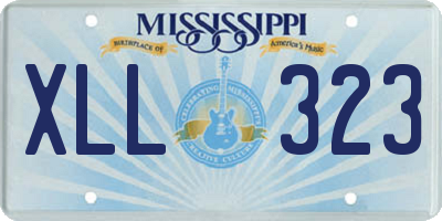 MS license plate XLL323