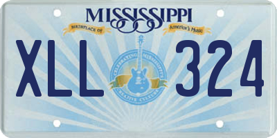 MS license plate XLL324