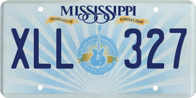 MS license plate XLL327