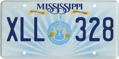 MS license plate XLL328