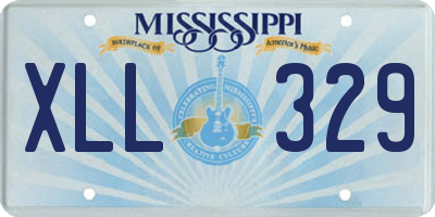 MS license plate XLL329