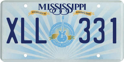 MS license plate XLL331