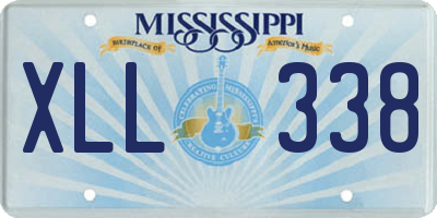 MS license plate XLL338