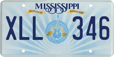 MS license plate XLL346