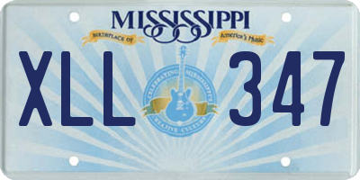 MS license plate XLL347