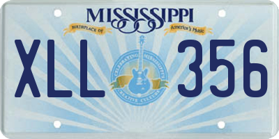 MS license plate XLL356