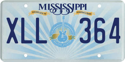 MS license plate XLL364
