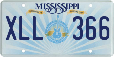 MS license plate XLL366