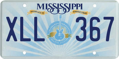 MS license plate XLL367