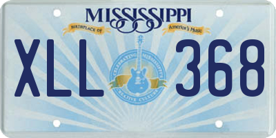 MS license plate XLL368