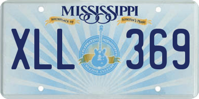 MS license plate XLL369