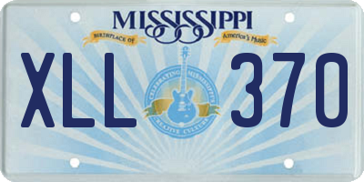 MS license plate XLL370