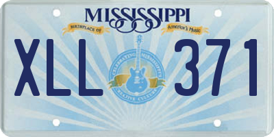 MS license plate XLL371