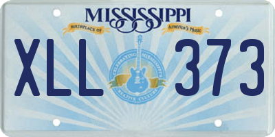 MS license plate XLL373