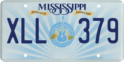 MS license plate XLL379