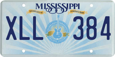 MS license plate XLL384