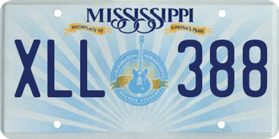 MS license plate XLL388