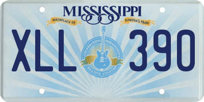 MS license plate XLL390
