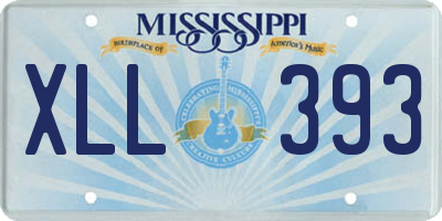 MS license plate XLL393
