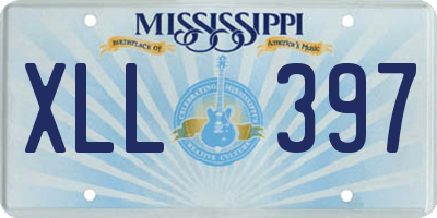 MS license plate XLL397