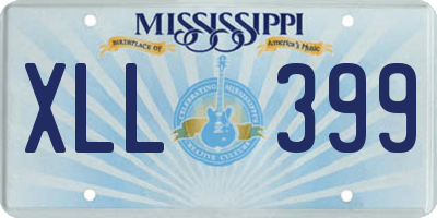 MS license plate XLL399