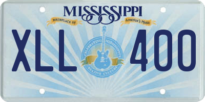 MS license plate XLL400