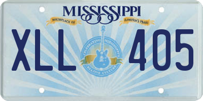 MS license plate XLL405