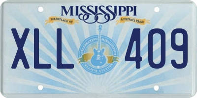 MS license plate XLL409