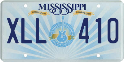 MS license plate XLL410