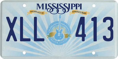 MS license plate XLL413