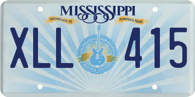 MS license plate XLL415