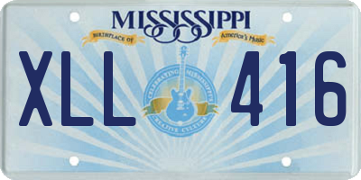 MS license plate XLL416